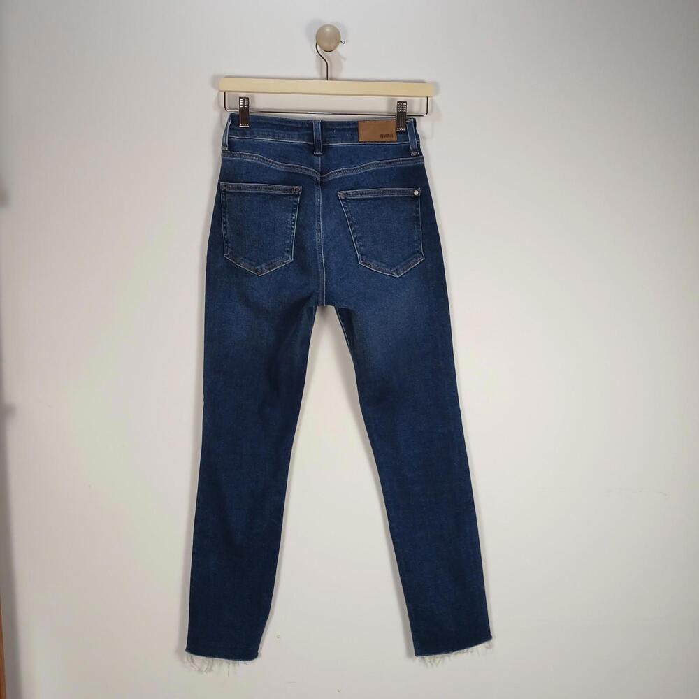 Mavi Viola Jeans 24 High Rise Slim Straight Raw Hem Stretch Denim - Picture 3 of 9